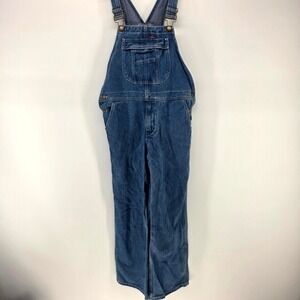 Hisea Denim Overalls Mens XL Blue Bib Carpenter Workwear Utility Relaxed Fit